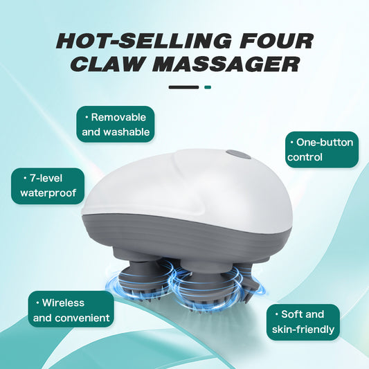 Head Massager Electric Physiotherapy Smart Scalp Charging Multifunctional Octopus Massager