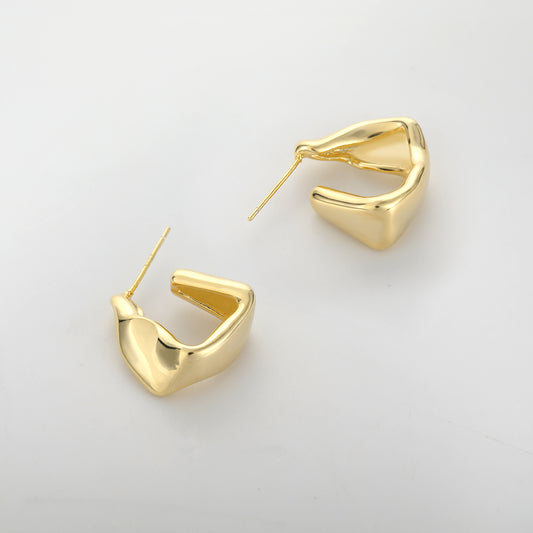 Casual Metal French Unique Vintage Gold Earrings