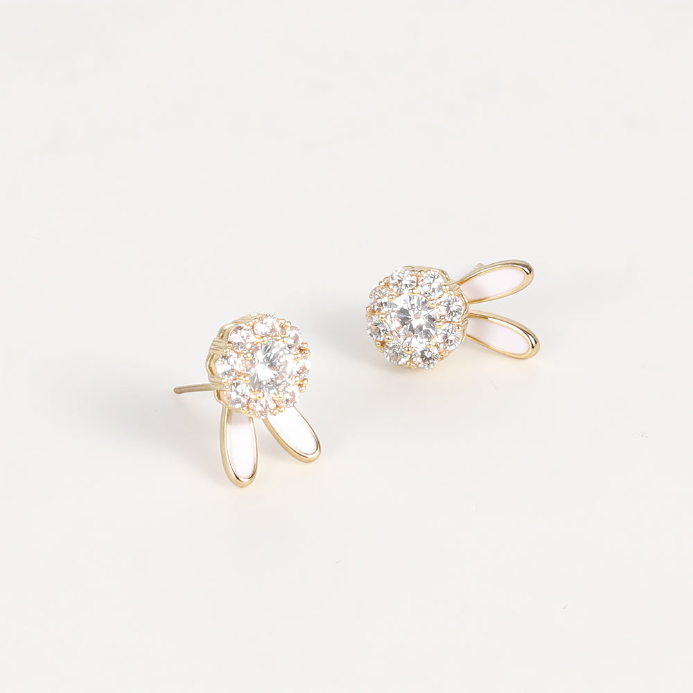 Rotatable Bunny Stud Earrings