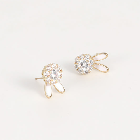 Rotatable Bunny Stud Earrings