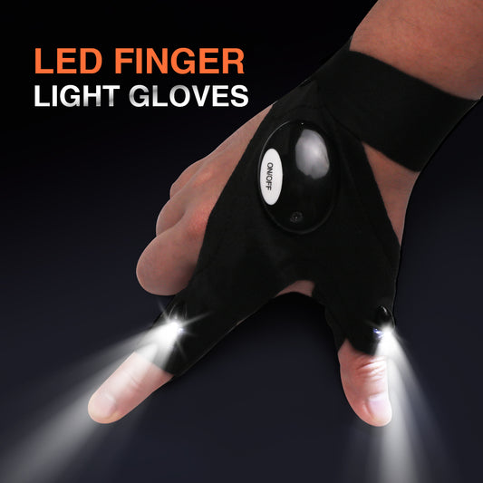 Glove light work auto repair finger gloves light car repair fishing light