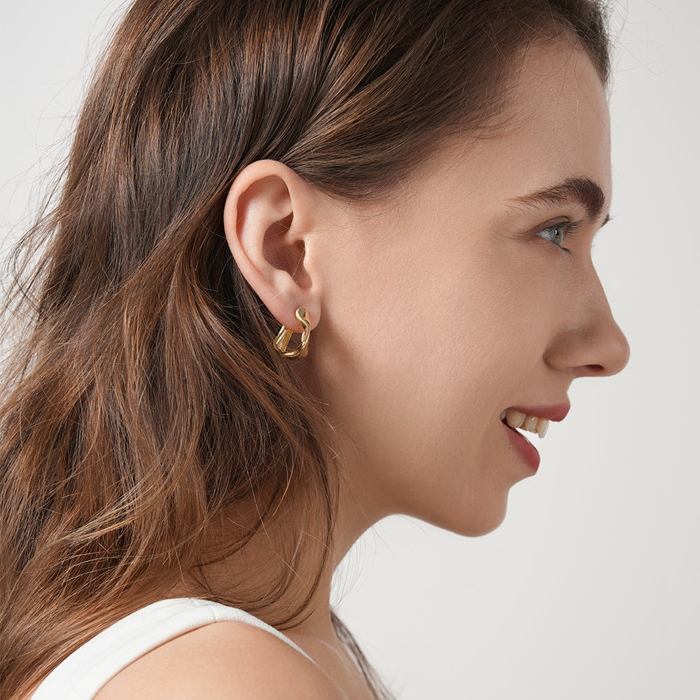 Casual Metal French Unique Vintage Gold Earrings