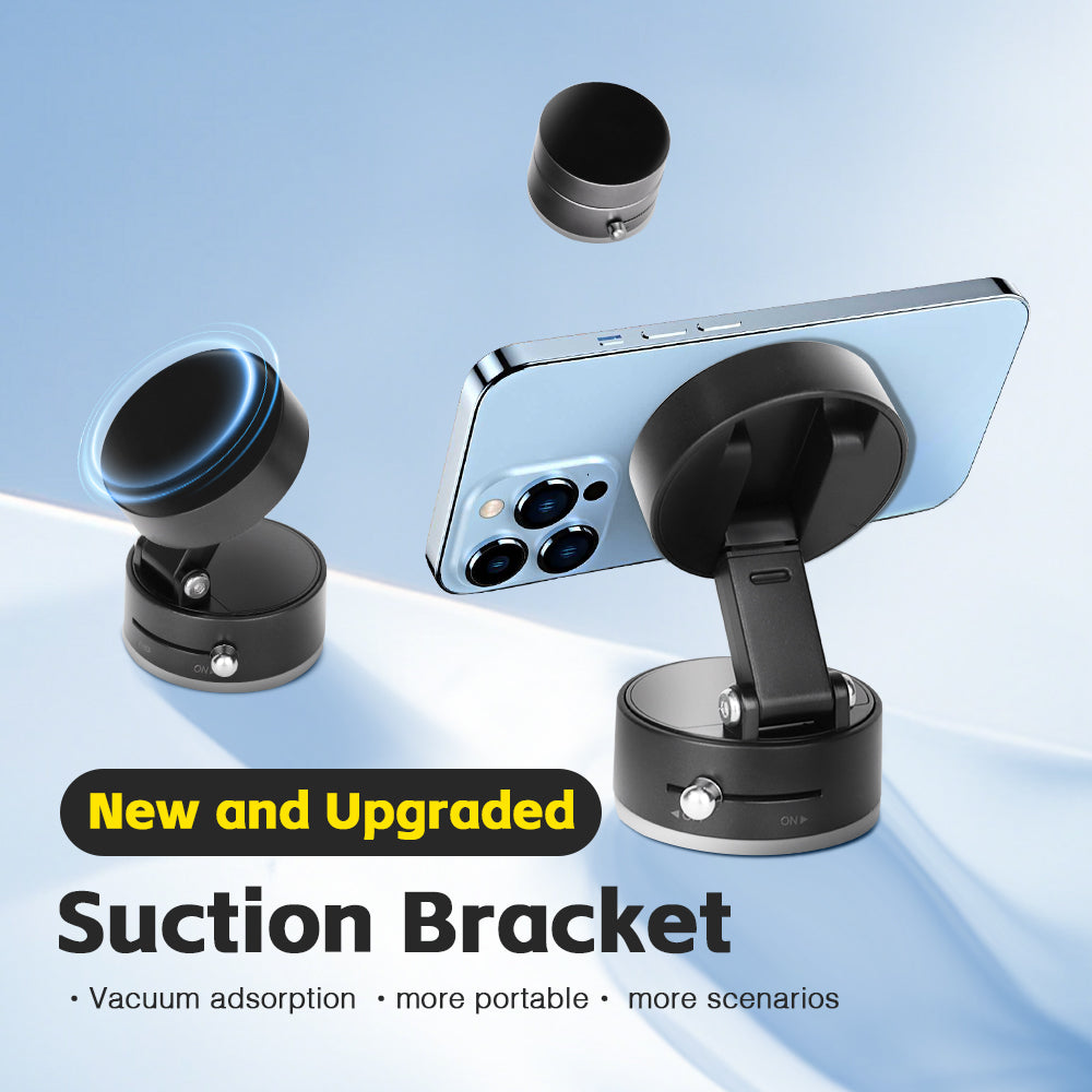 Car phone holder vacuum adsorption navigation dedicated magnetic stable holder-Deep space gray