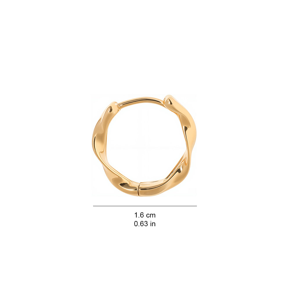 Simple and High-End Liquid Minimalist Hoop Earrings