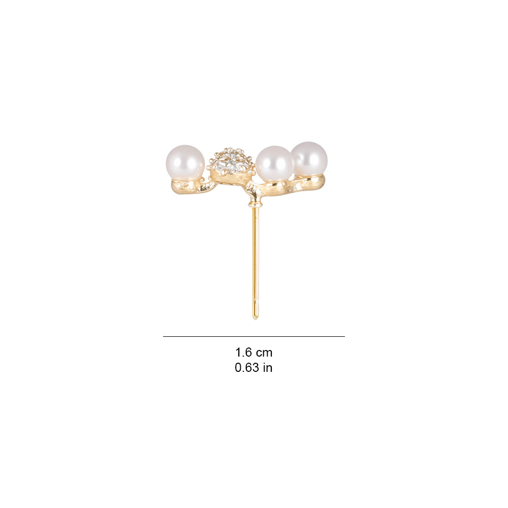 Designer smile pearl earrings