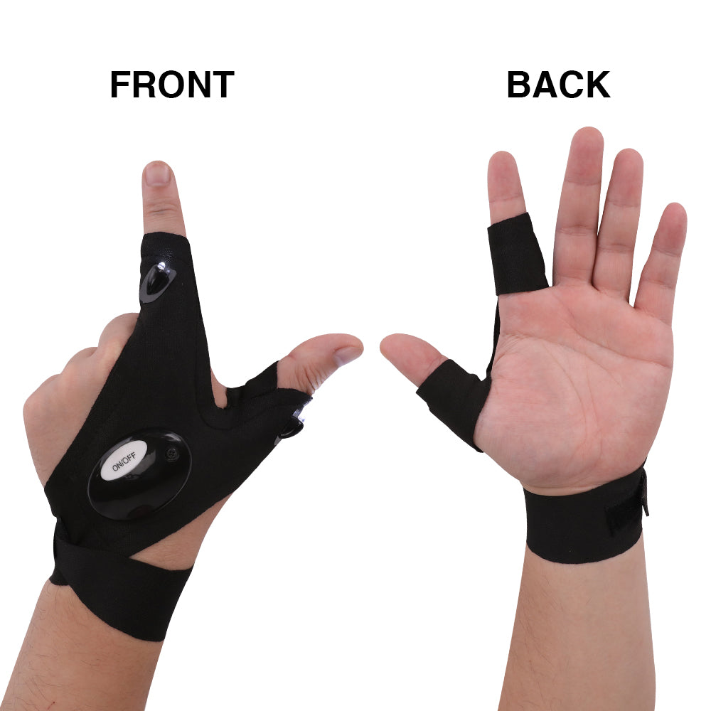 Glove light work auto repair finger gloves light car repair fishing light