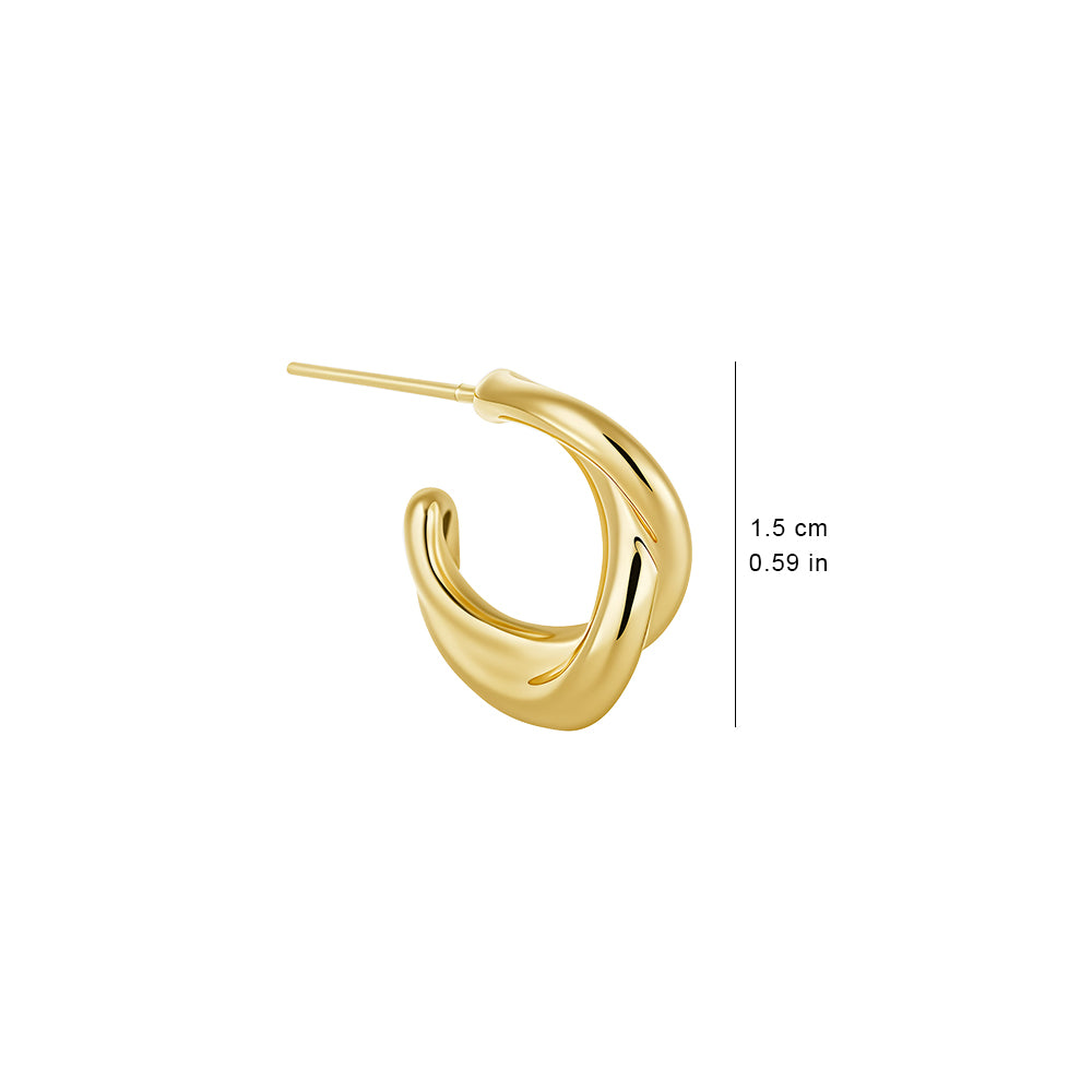 Classic retro niche gold hoop earrings