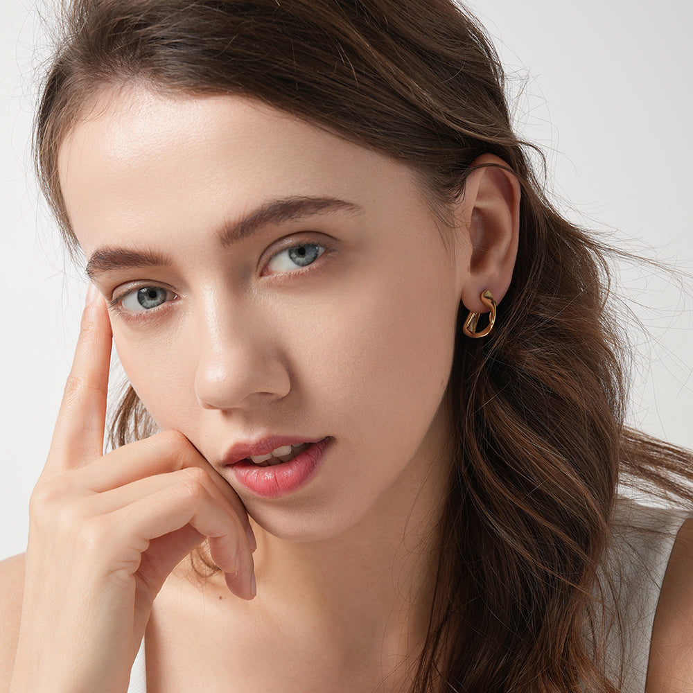 Casual Metal French Unique Vintage Gold Earrings