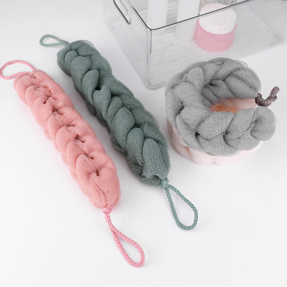 Camellia bath stick bath ball four-piece set long bath towel shower gel bubble ball