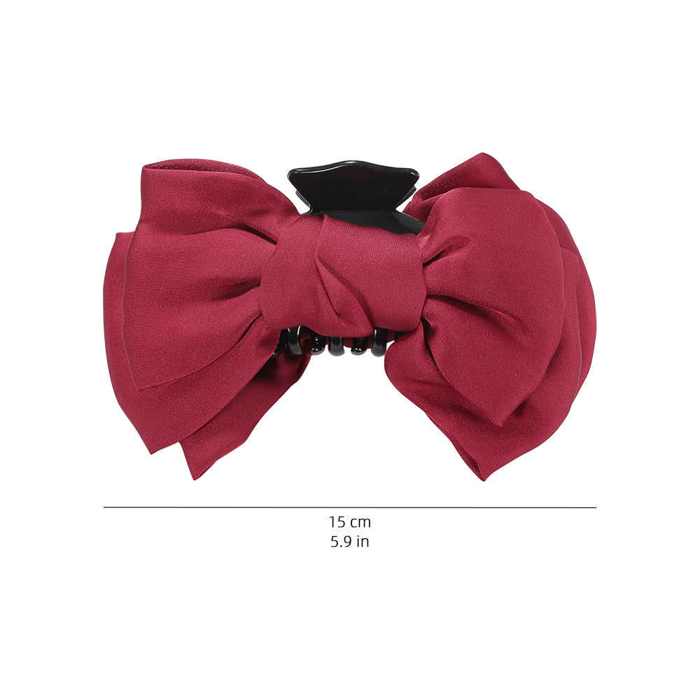 Extra-large bow, shark hairpin at the back of the head, princess head grip clip