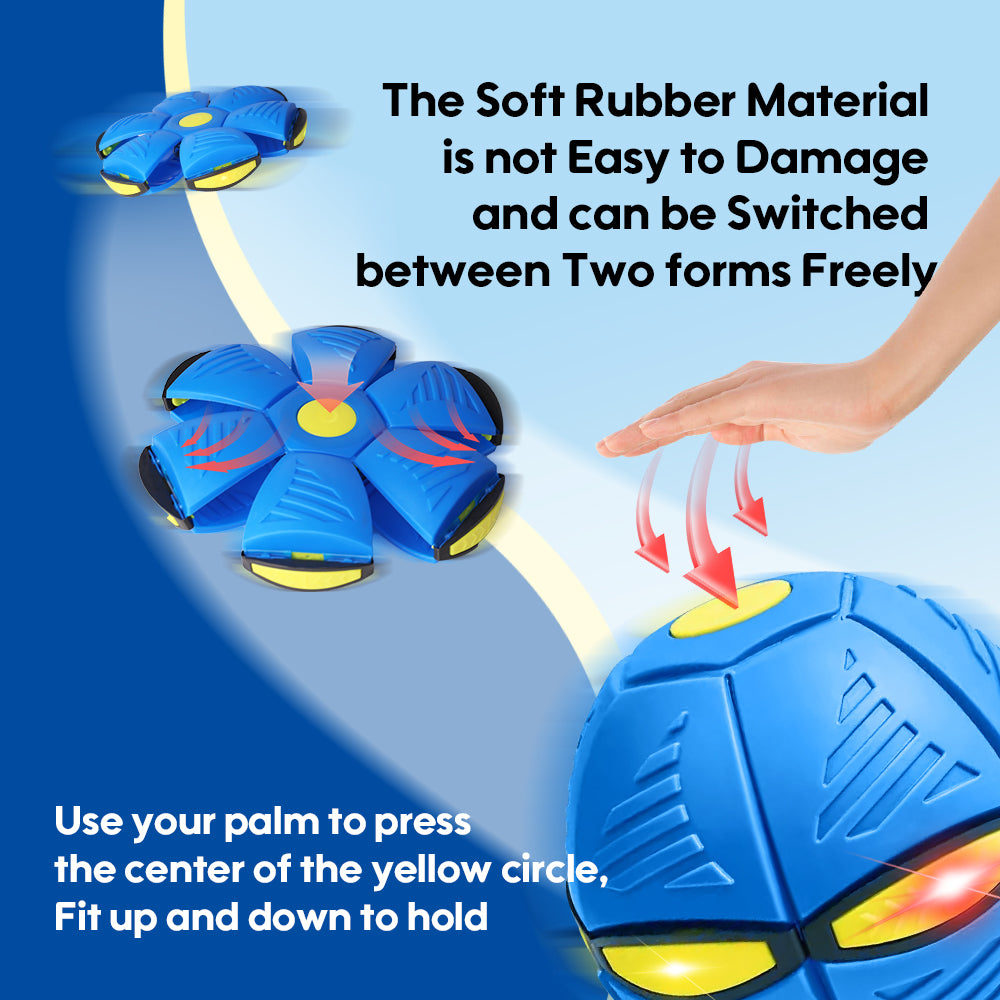 Elastic step ball pet toy flying saucer foot step luminous ball