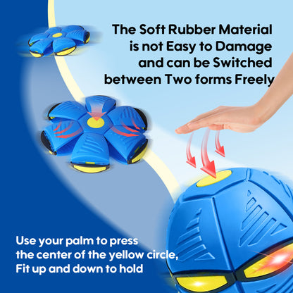 Elastic step ball pet toy flying saucer foot step luminous ball