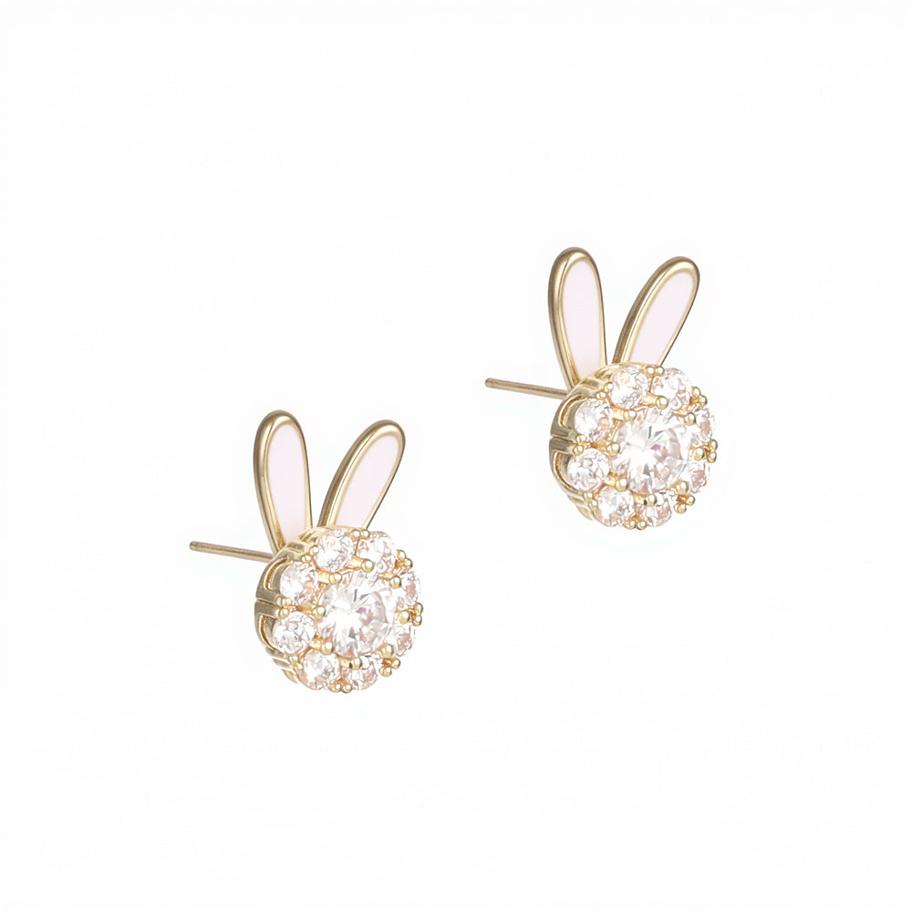 Rotatable Bunny Stud Earrings