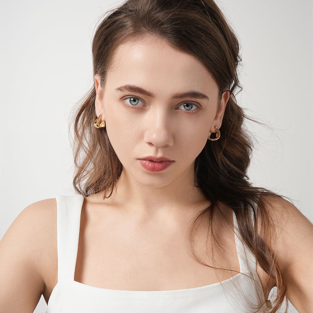 Casual Metal French Unique Vintage Gold Earrings