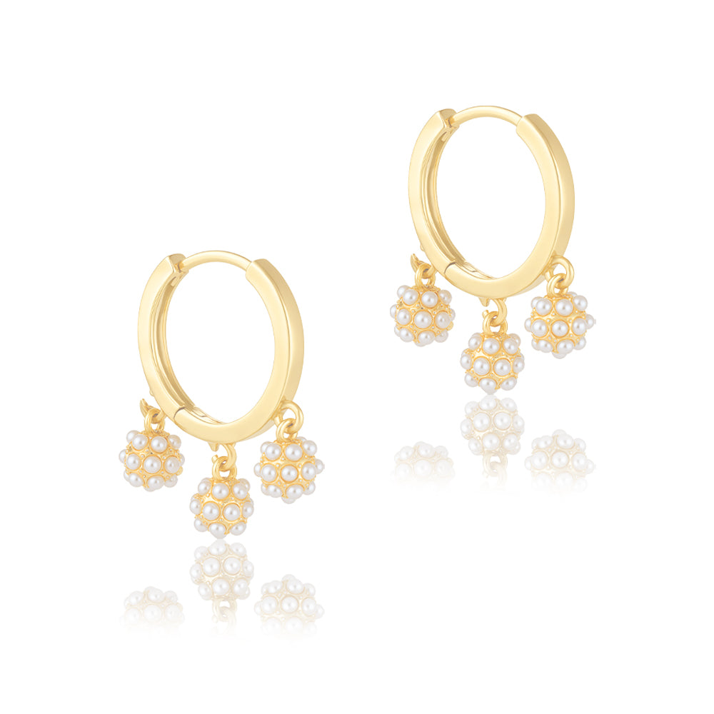 925 silver needle simple small pearl cute versatile earrings