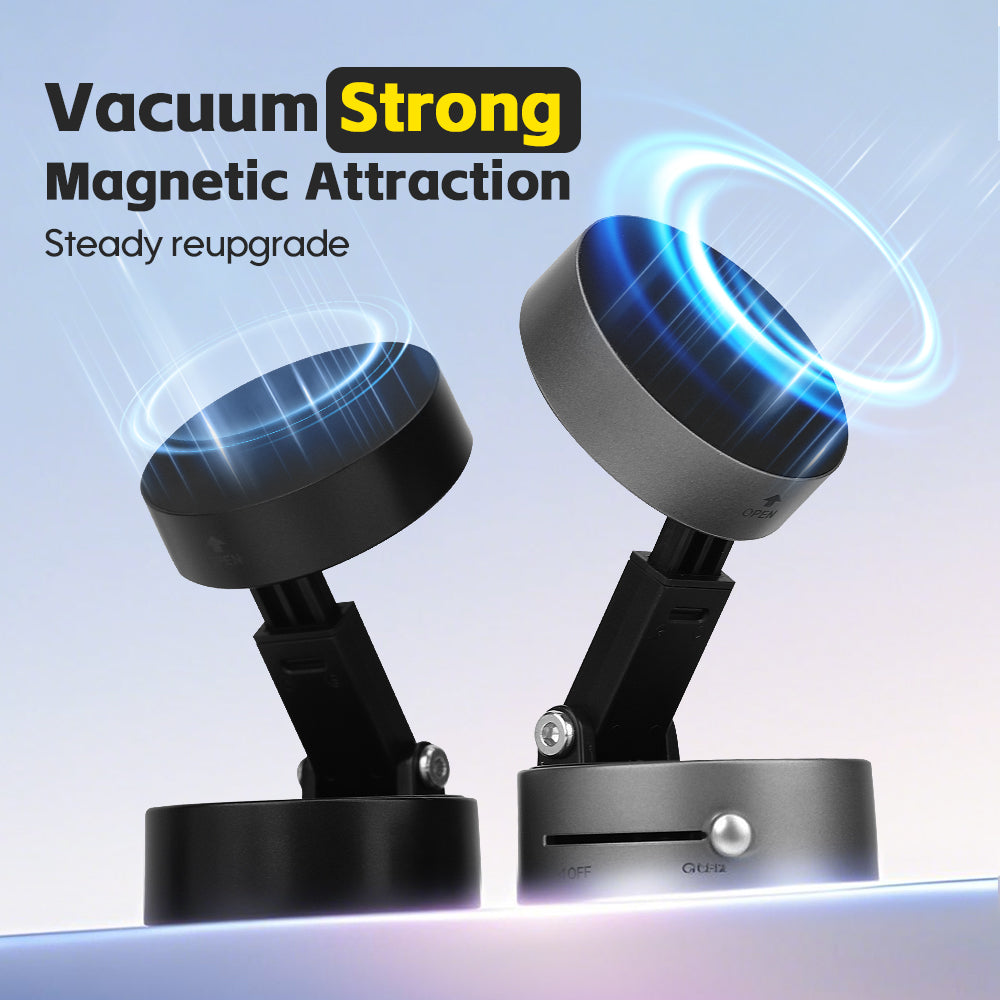 Car phone holder vacuum adsorption navigation dedicated magnetic stable holder-Deep space gray