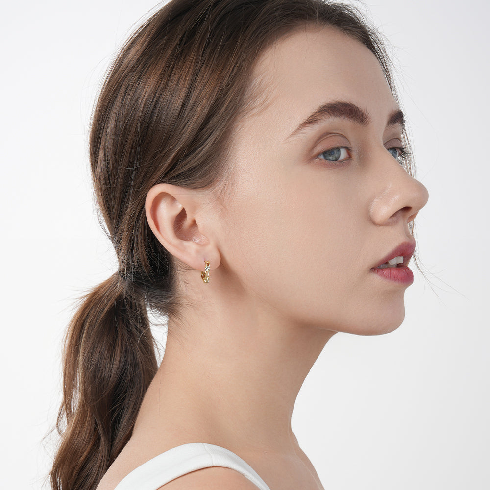 Simple and High-End Liquid Minimalist Hoop Earrings
