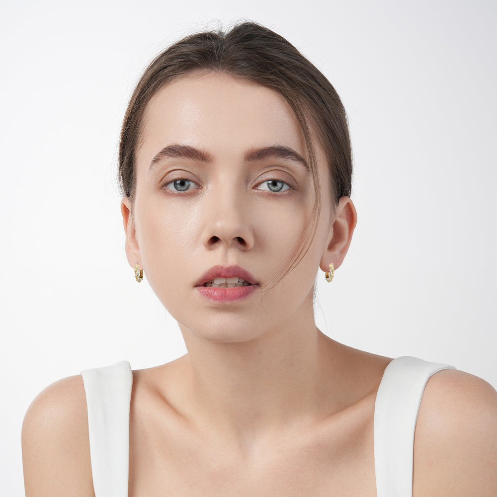 Gentle Temperament Twisted Pearl Round Earrings