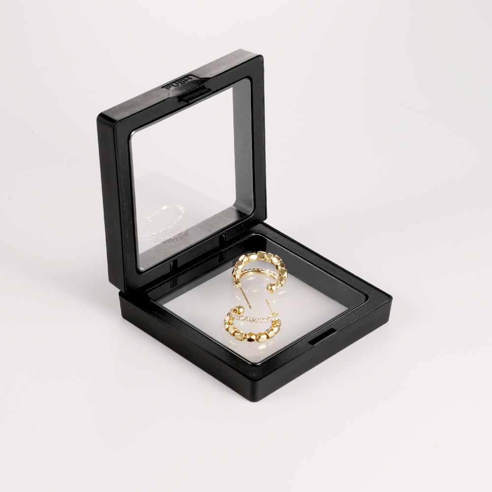 Double-Layer Sparkling Diamond Hoop Earrings