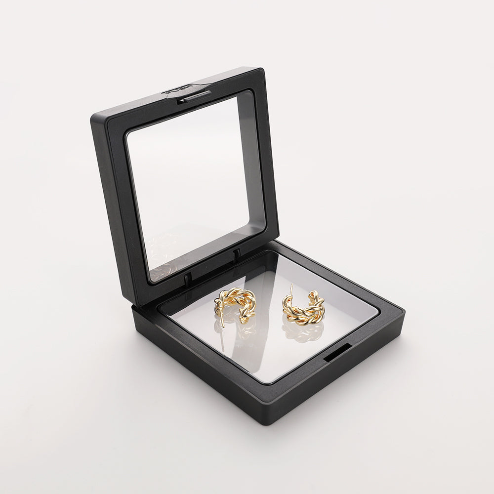 High-end fashion twisted circle temperament metal earrings