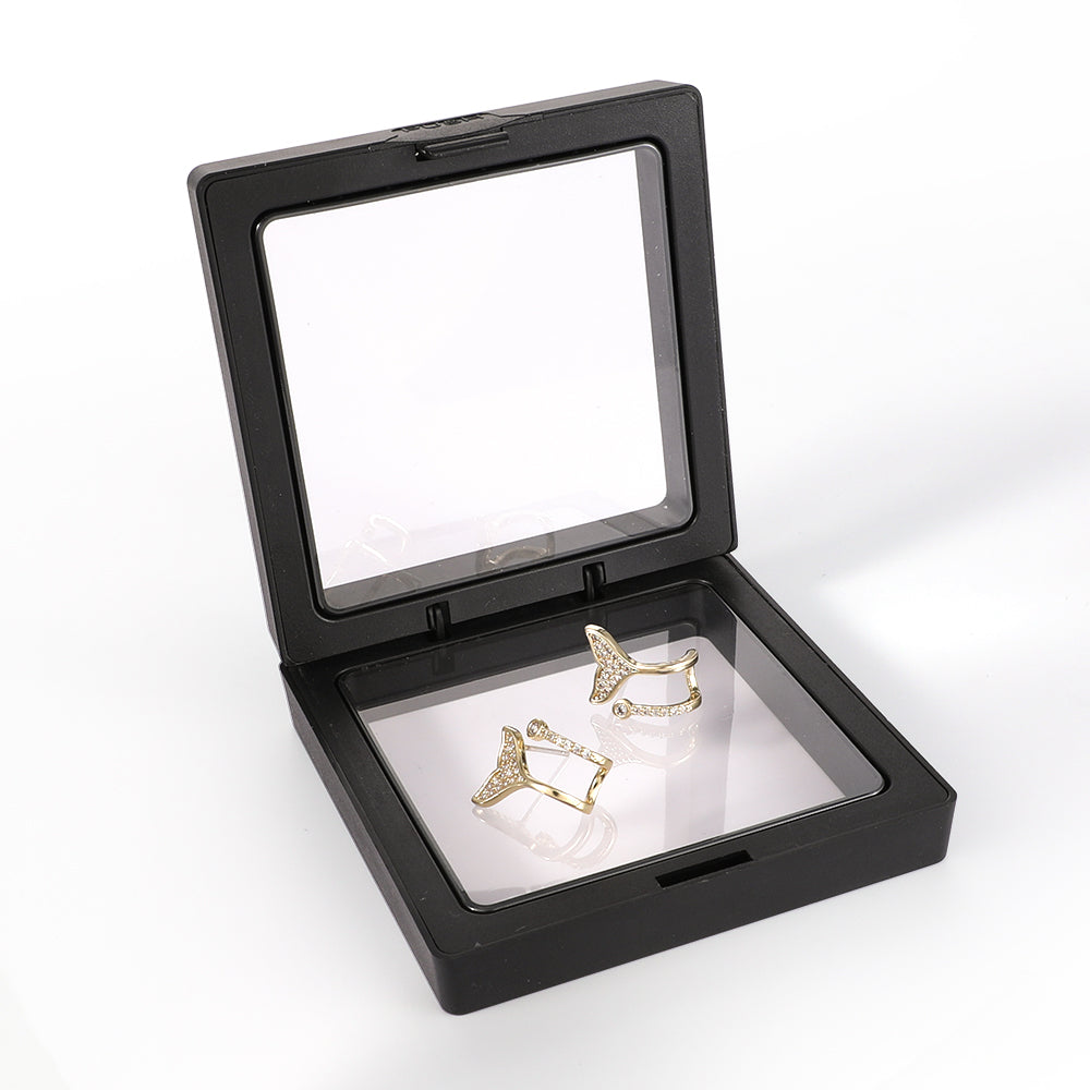 925 Silver Needle Micro-Paved Sparkling Diamond Small Mermaid Tail Stud Earrings