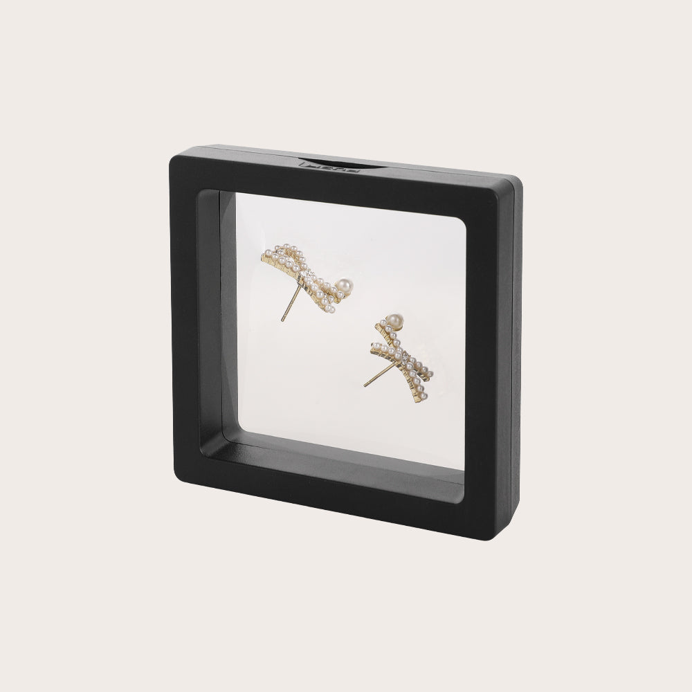 Fashionable 925 silver needle cross mini pearl butterfly earrings