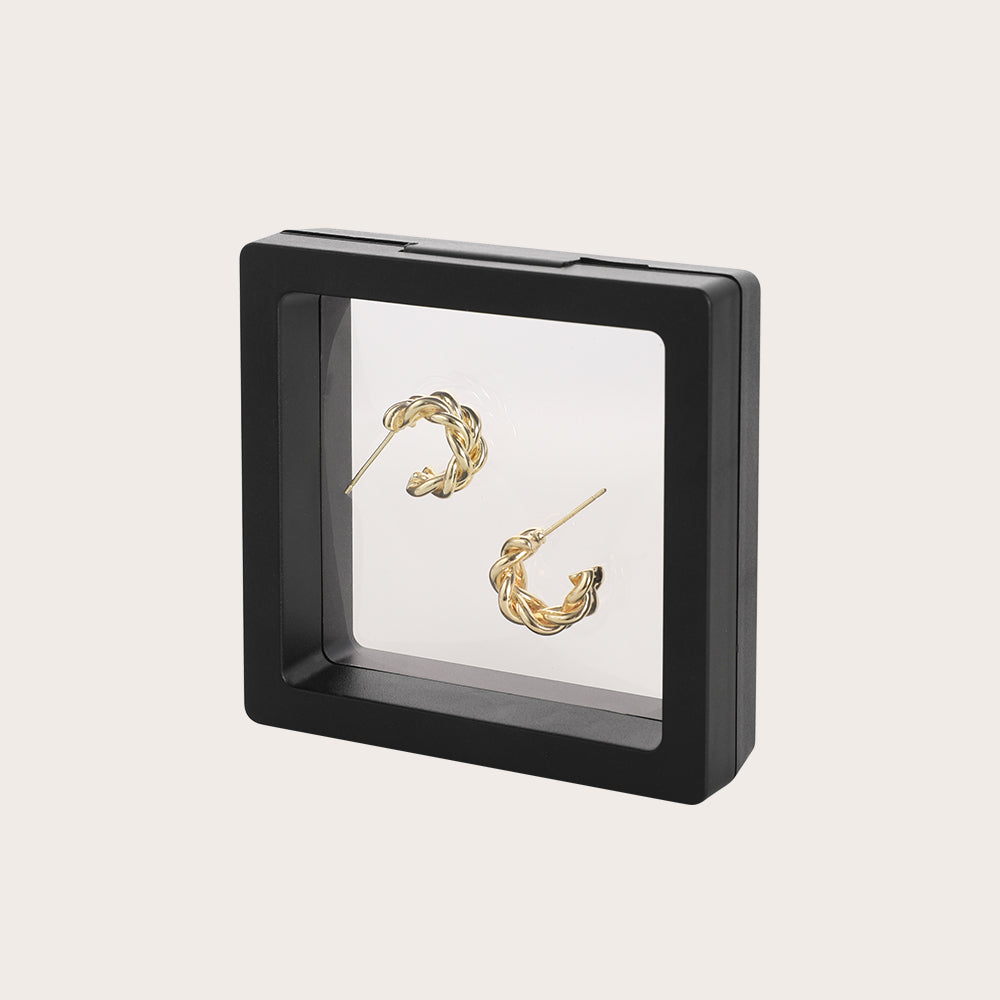 High-end fashion twisted circle temperament metal earrings