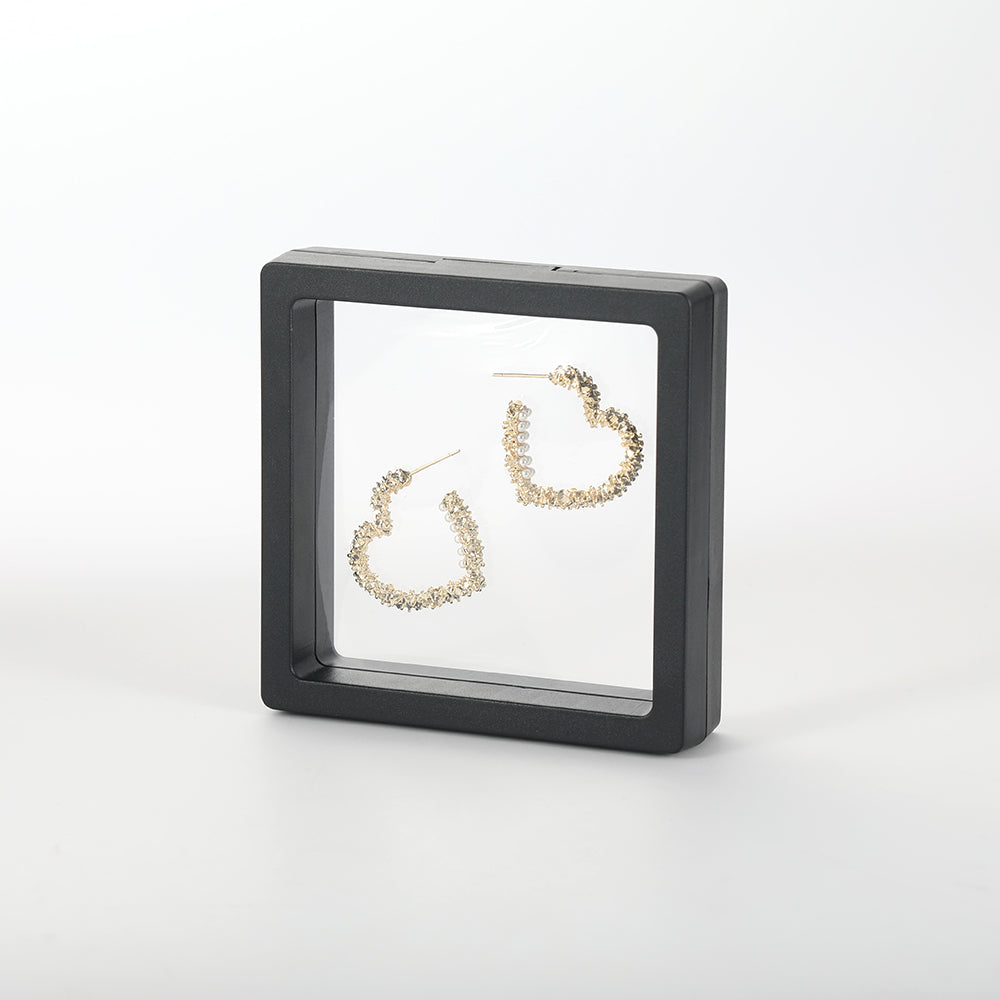 Exquisite geometric high-end heart pearl earrings